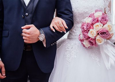 Bouquet de mariée rose et blanc